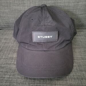 Stussy Black Baseball Cap Nylon Adjustable Back